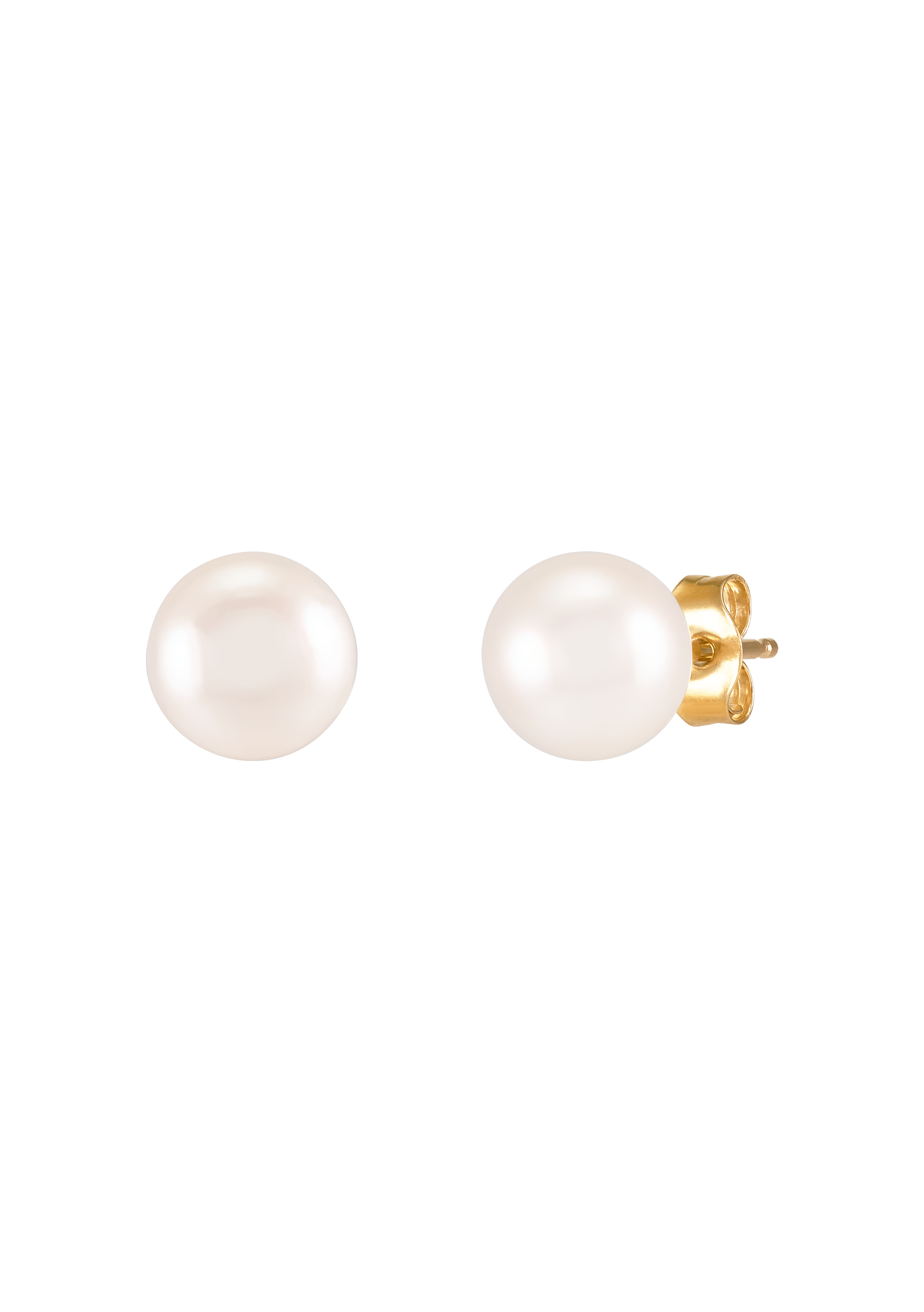 10ky White Freshwater Pearl Studs