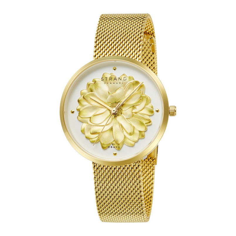 Ladies Analog Watch - Blossom Gold