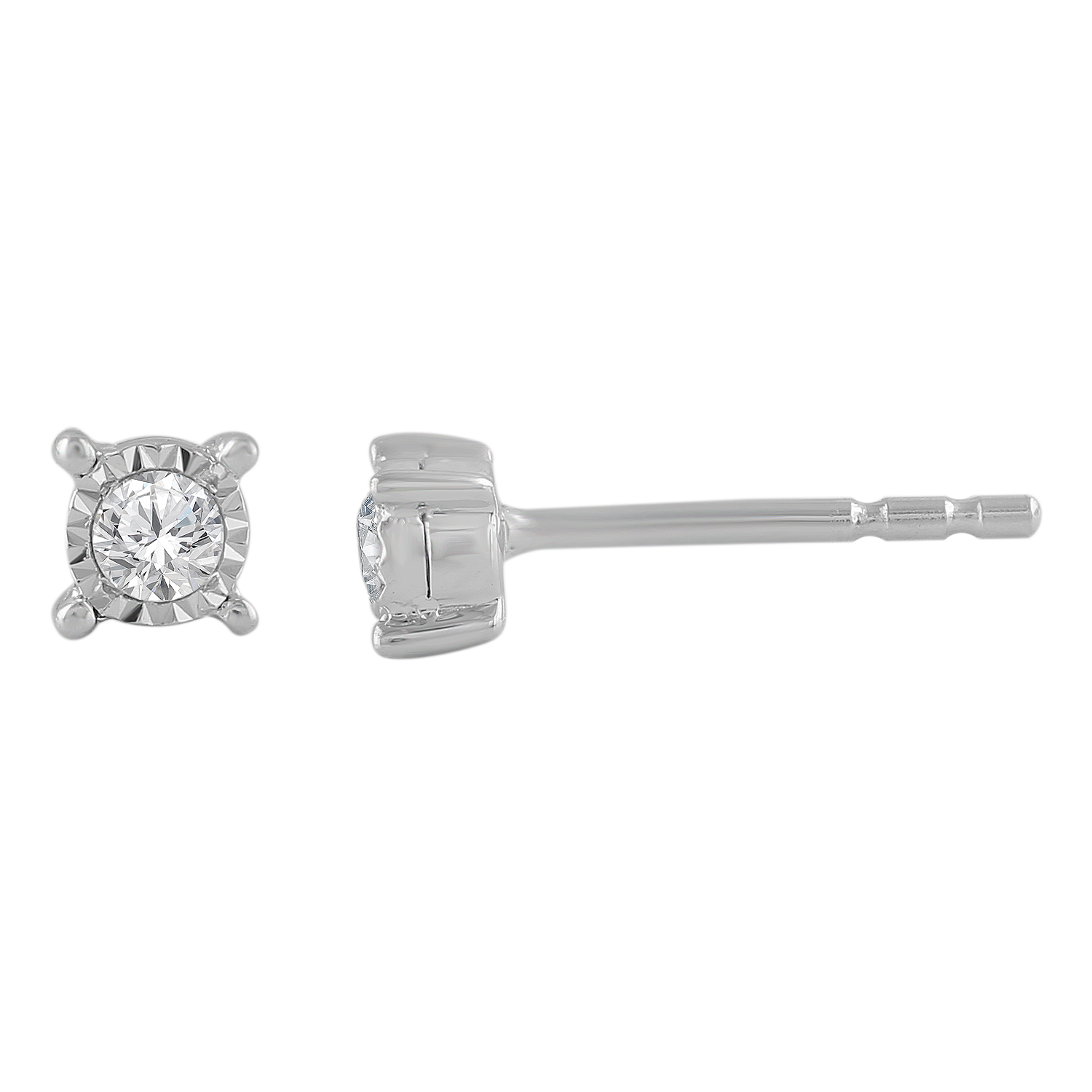 SS .25cttw Illusion Set Diamond Studs