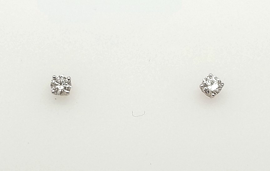 14Kw .33Ct Tw Diamond Studs; H/I I2/I3