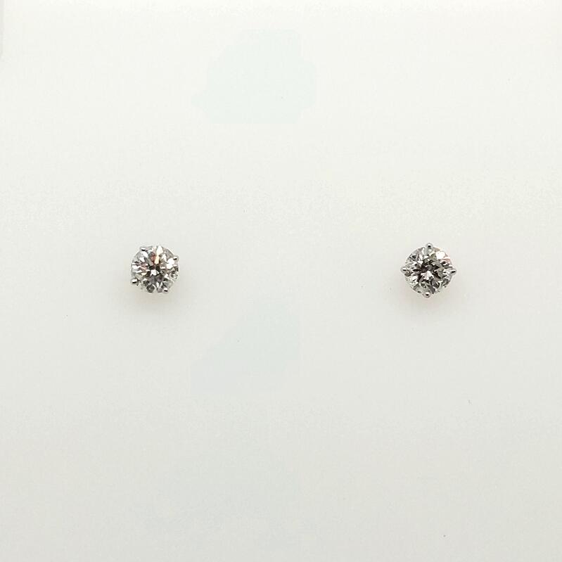 14Kw .71Cttw Diamond Stud Earrings