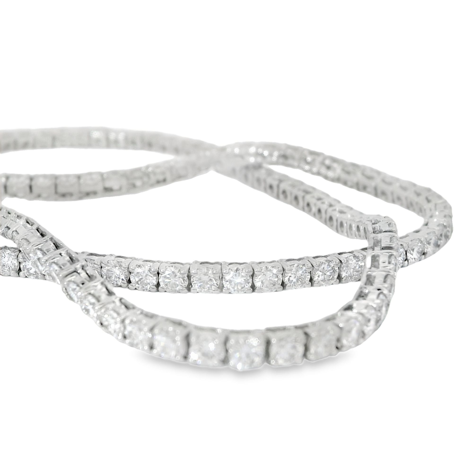 Lab Grown - 14Kw 10.57Cttw Diamond Line Necklace