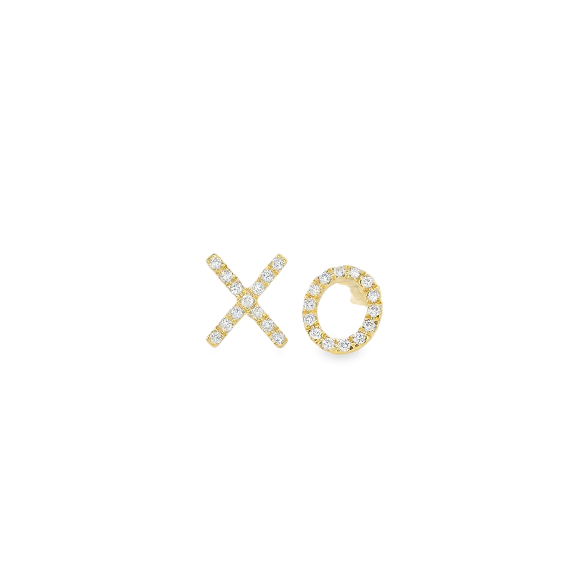 14ky XO Diamond Studs  0.16cttw