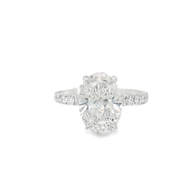 Platinum Lab Oval 3CT Hidden Accents  3.54cttw F VS1  LG654491988
