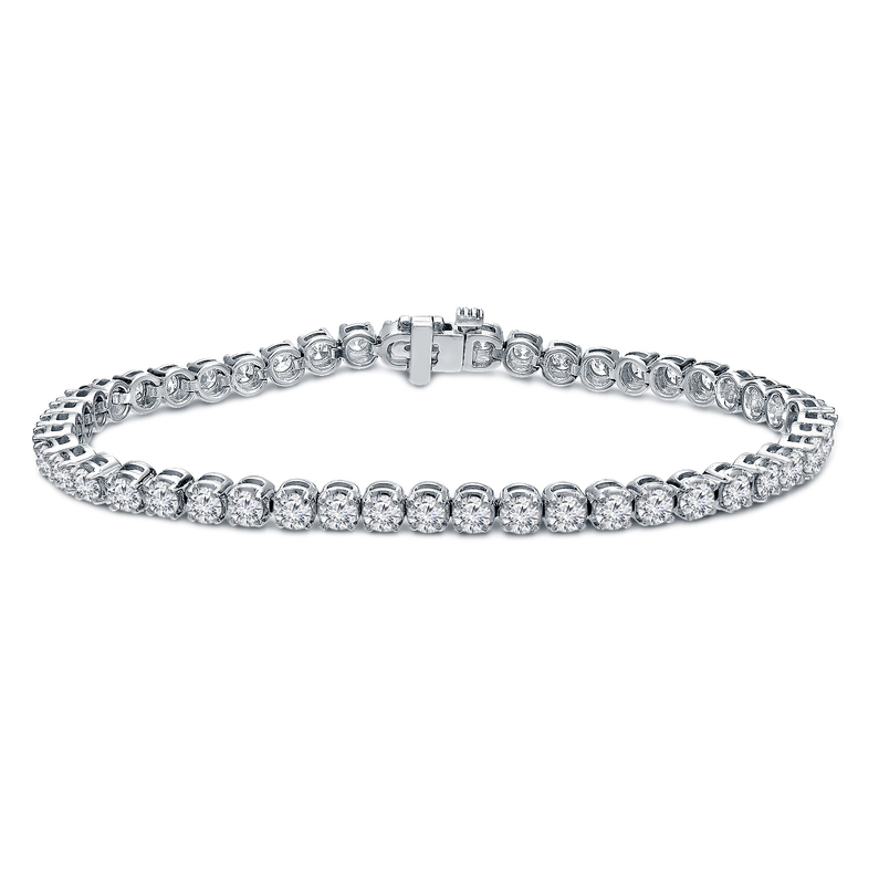 Lab Grown - 14Kw 10Cttw Diamond Tennis Bracelet  G/H Si1/Si2  26D