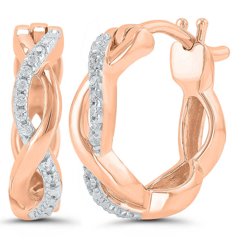 10kp .05cttw Infinity Huggie Earrings