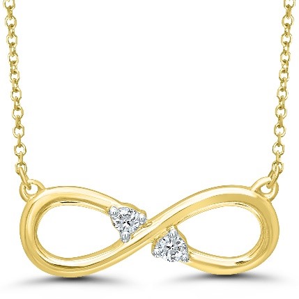 10Ky Diamond Infinity Necklace