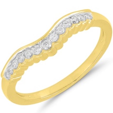10Ky .16Cttw Curved Diamond Band