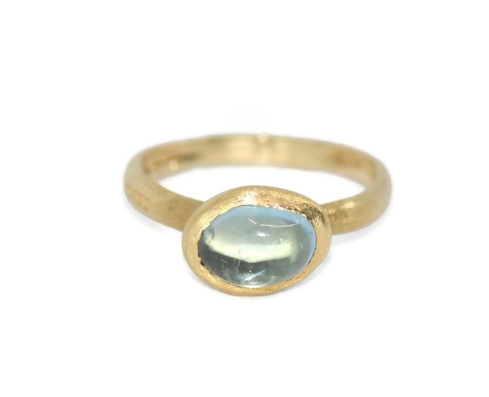 Estate Marco Bicego 18K Gold Aquamarine Ring