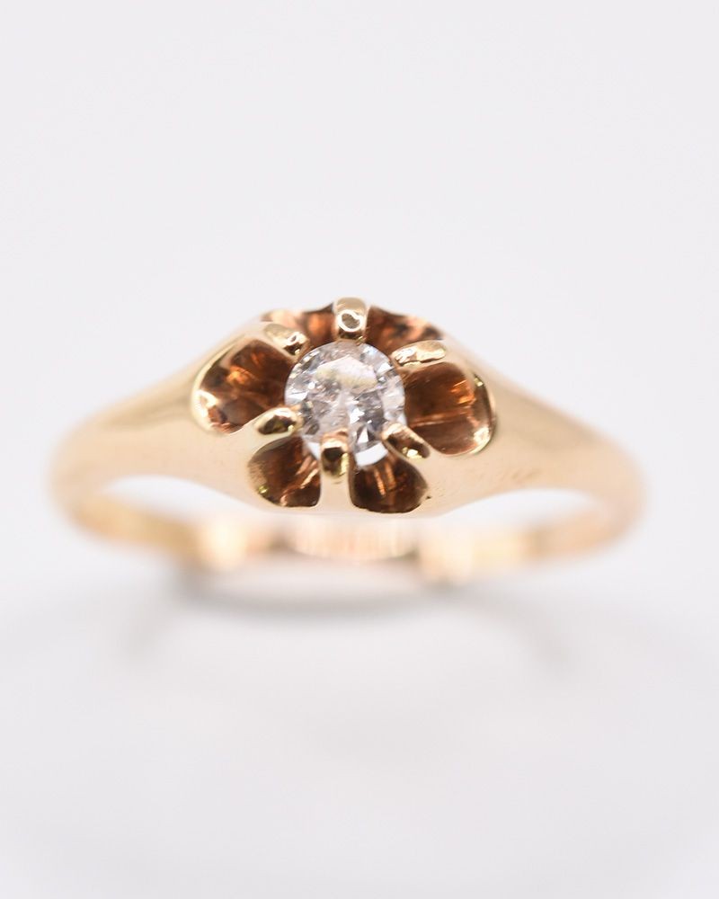 14K Gold estate 0.20ct Diamond Ring