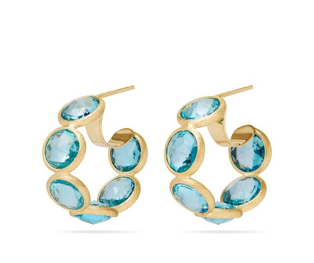 Marco Bicego Jaipur Blue Topaz Hoop Earrings