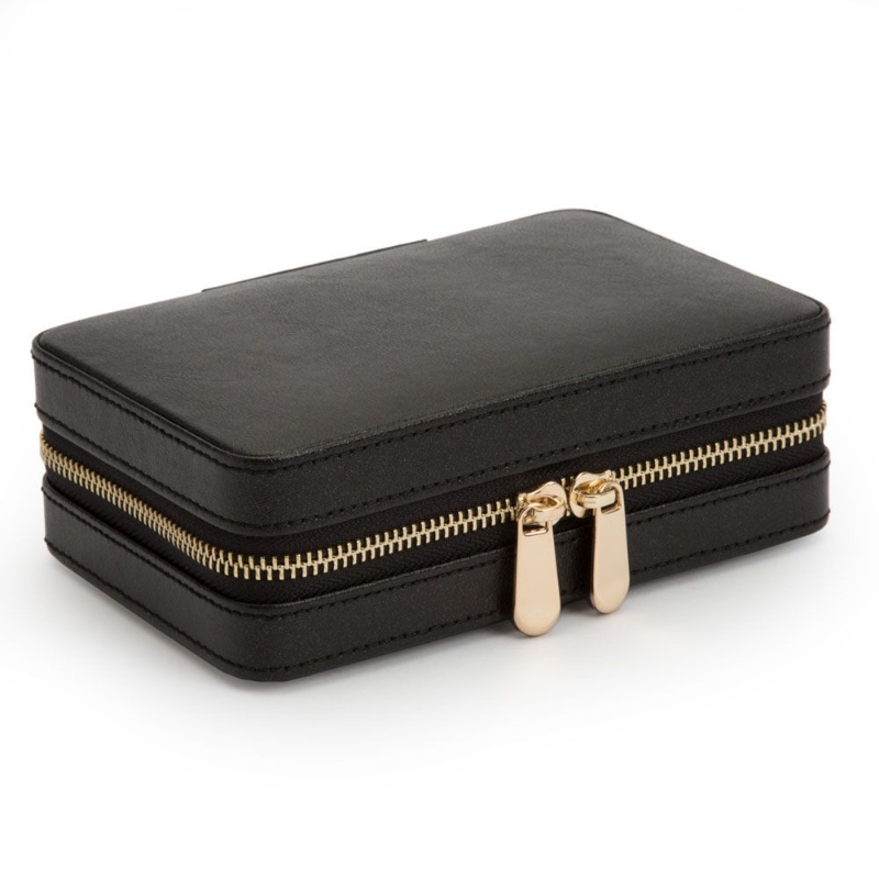 Palermo Black Anthracite Zip Jewelry Case