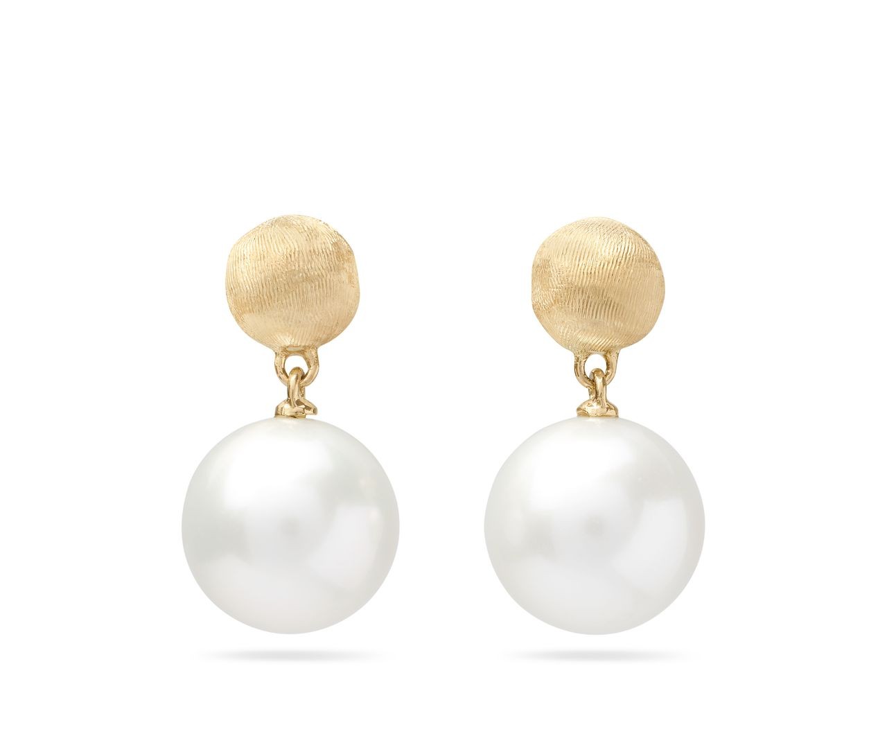 Marco Bicego Africa 18K Gold Pearl Drop Earrings