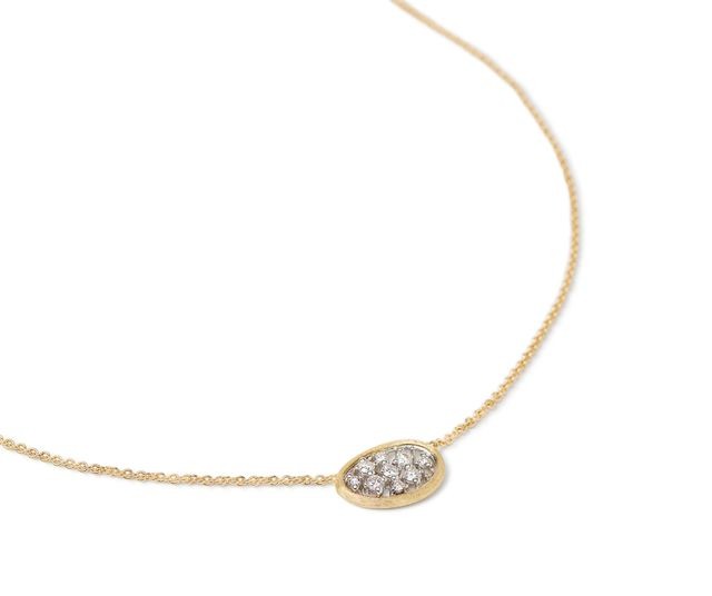 Marco Bicego Lunaria 18K Diamond Pave Necklace