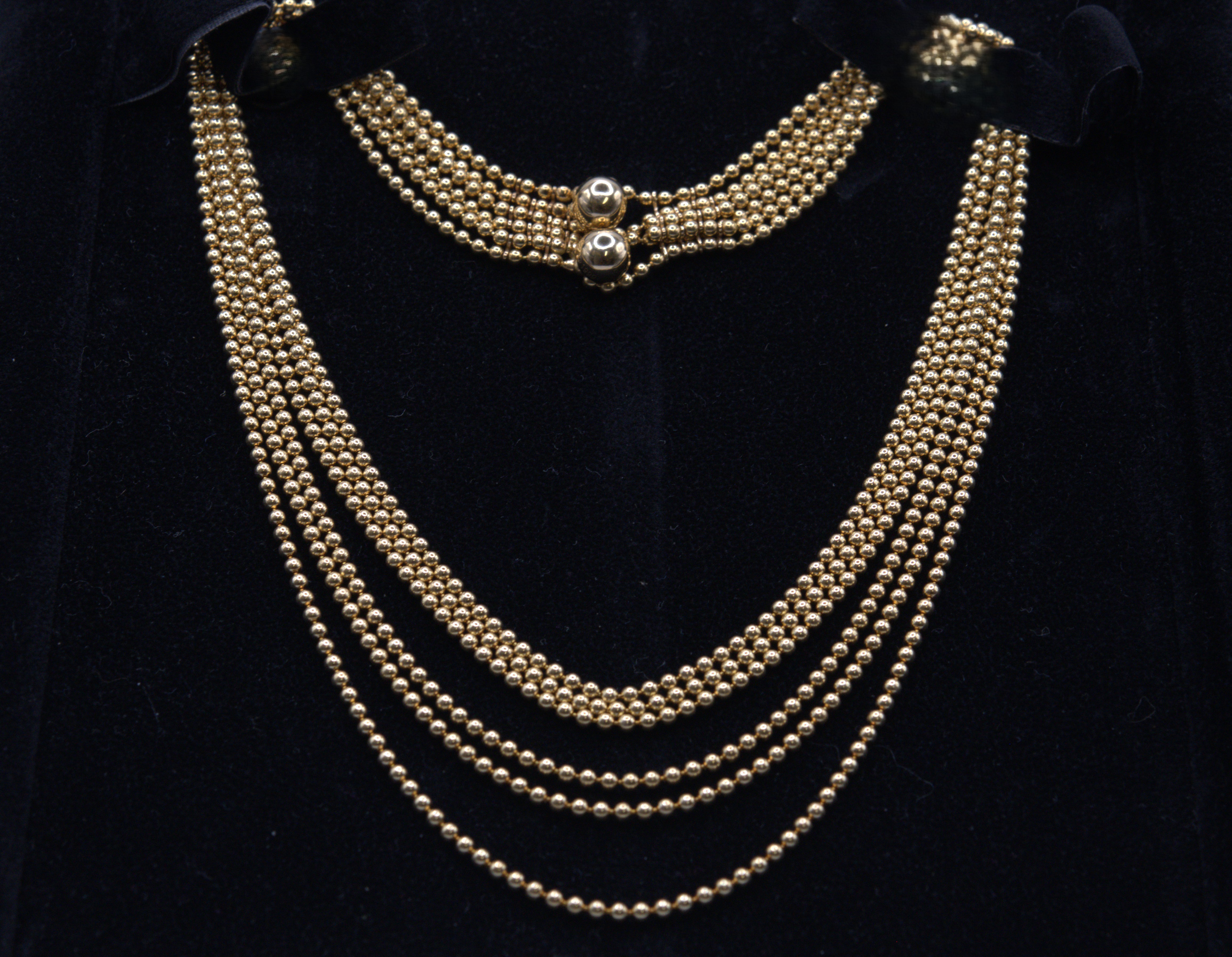 Cartier 18K Gold Estate 6-Strand Draperie Necklace
