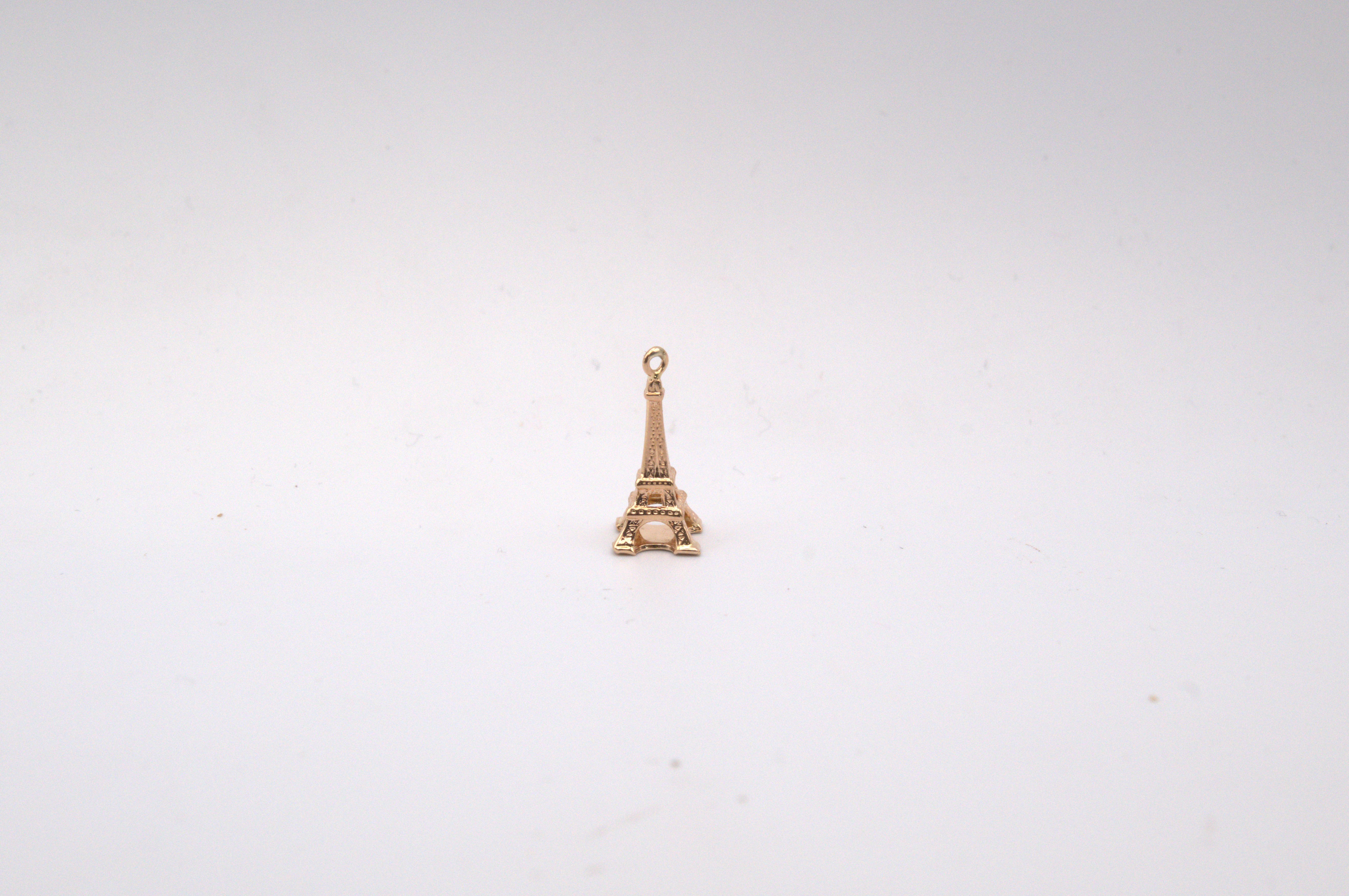 14K Yellow Estate Gold Eiffel Tower Charm