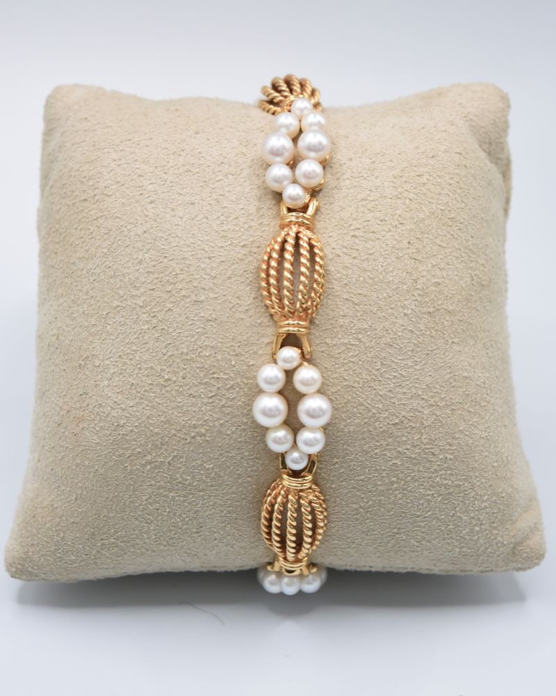 Estate 14k Gold Cultured Pearl 7