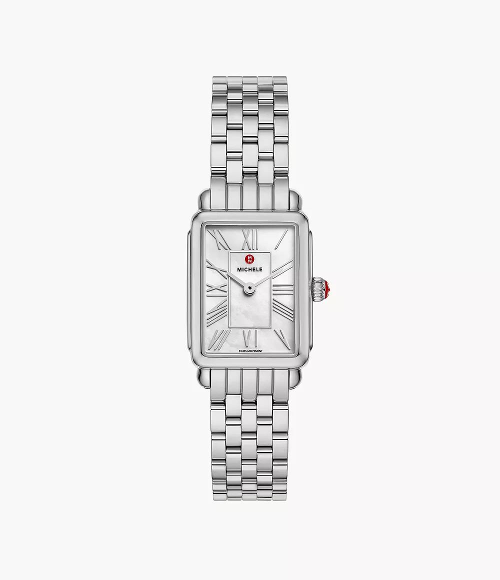 Michele Deco Park MOP 23mm Steel Bracelet Watch