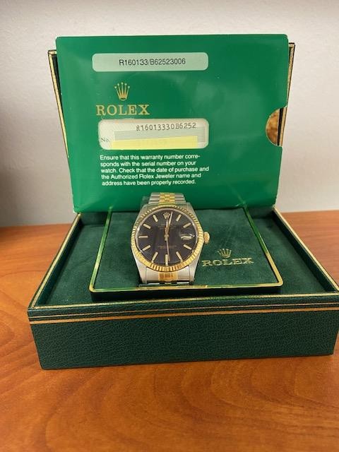 Rolex Datejust 36MM 1986 Box and Papers
