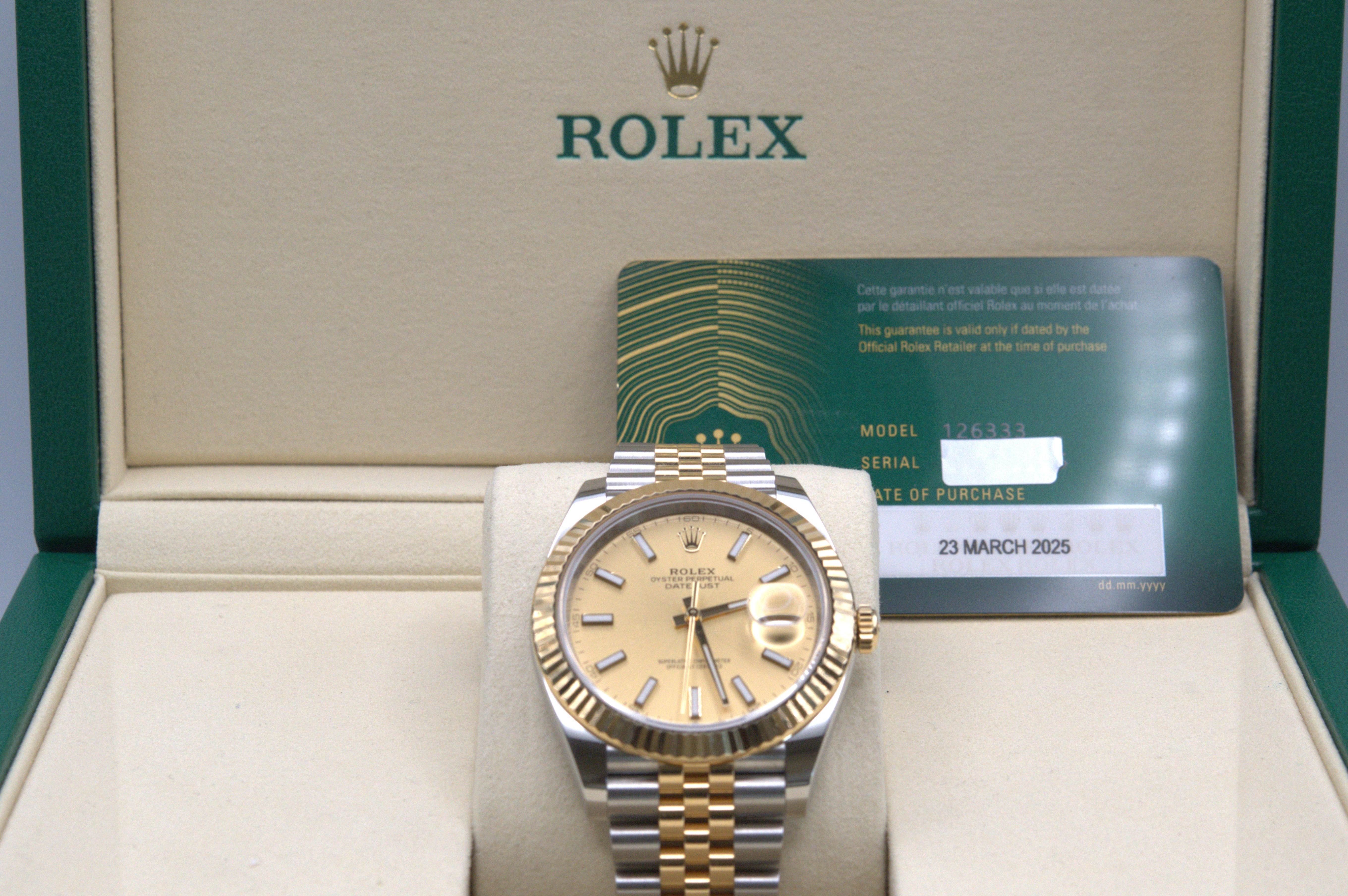 Rolex Datejust 41MM 2025 Box and Papers