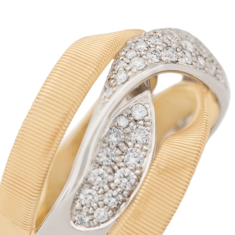 18K Yellow Gold Marrakech 3-Strand Diamond Crossover Ring