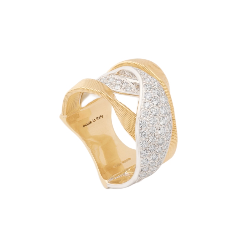 18K Yellow Gold Marrakech 3-Strand Diamond Crossover Ring