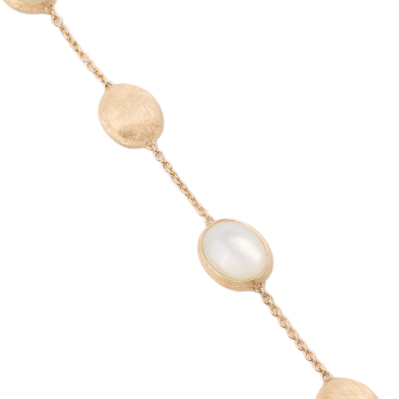 18K Yellow Gold Siviglia Mother of Pearl & Gold Bracelet