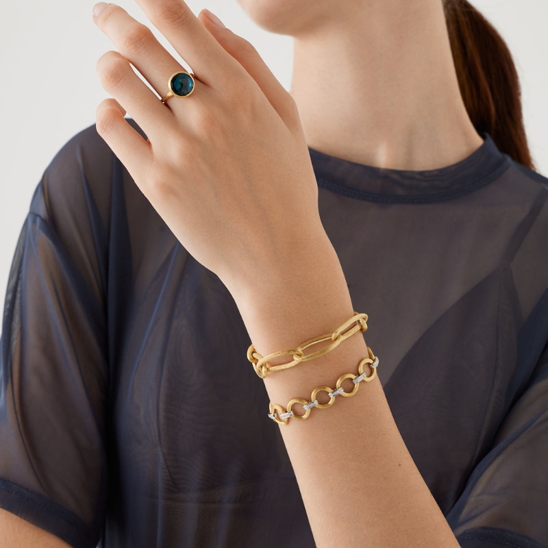 18K Yellow Gold Jaipur Oval Link Bracelet