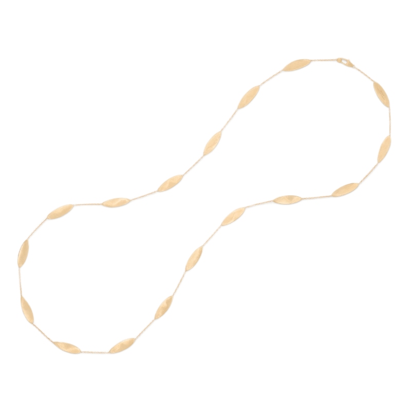 18K Yellow Gold Lunaria Station Long Necklace
