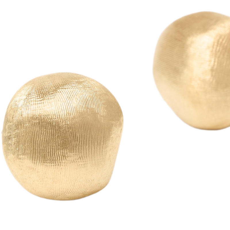 18K Yellow Gold Africa Stud Earrings