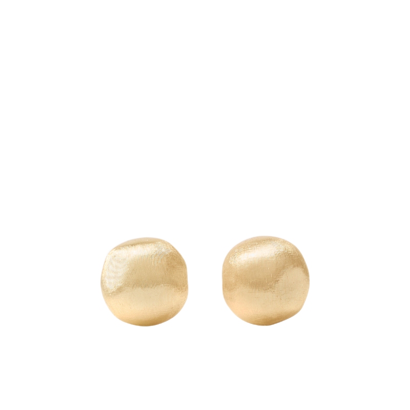 18K Yellow Gold Africa Stud Earrings