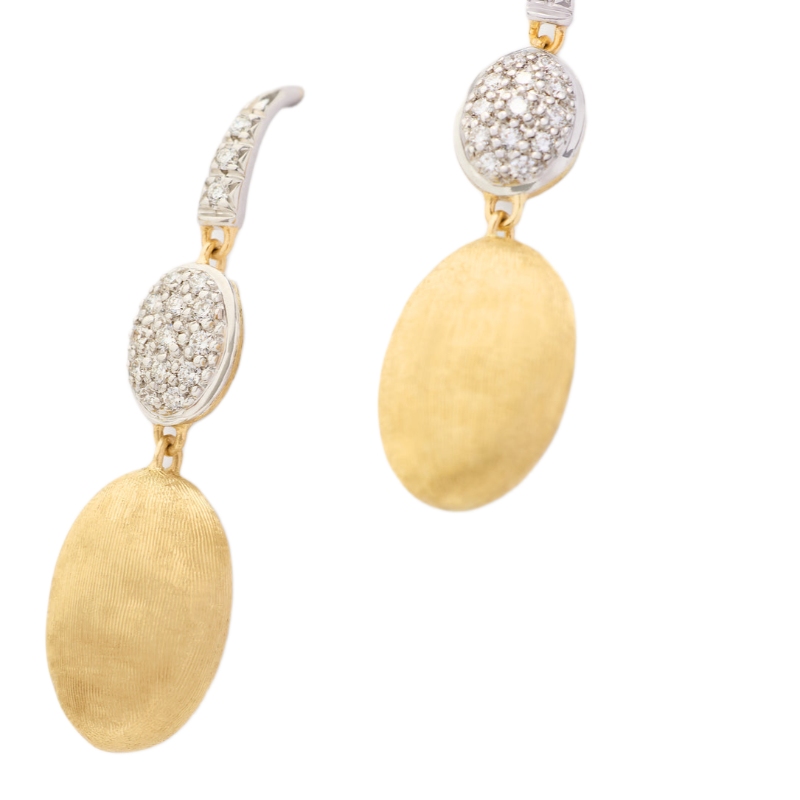 18K Yellow Gold Siviglia Diamond Pav? Earrings