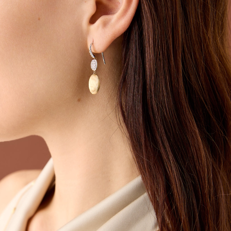 18K Yellow Gold Siviglia Diamond Pav? Earrings