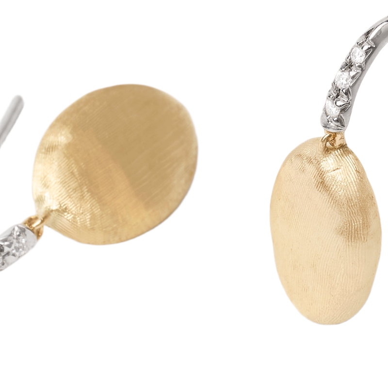 18K Yellow Gold Siviglia Diamond Drop Earrings
