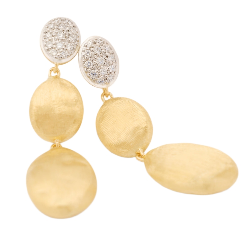 18K Yellow Gold Siviglia Diamond Pav? Earrings