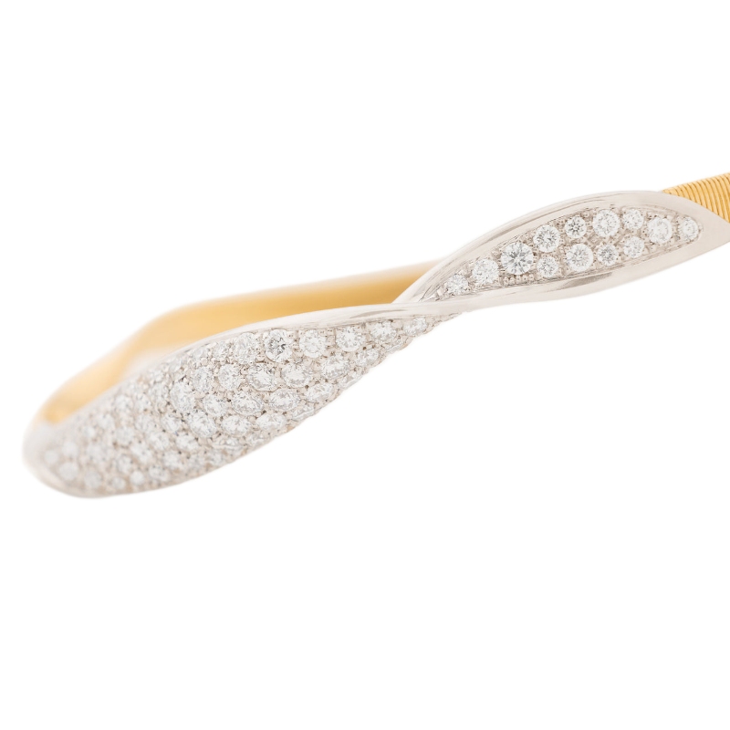 18K Yellow Gold Marrakech Bracelet with Wide Diamond Pav? Crossover
