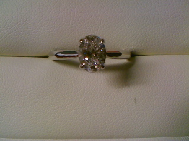 A.JAFFE 18K White Gold Engagement Ring