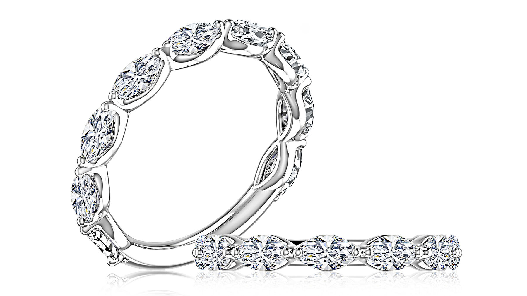 AJAFFE Marquise Diamond Band