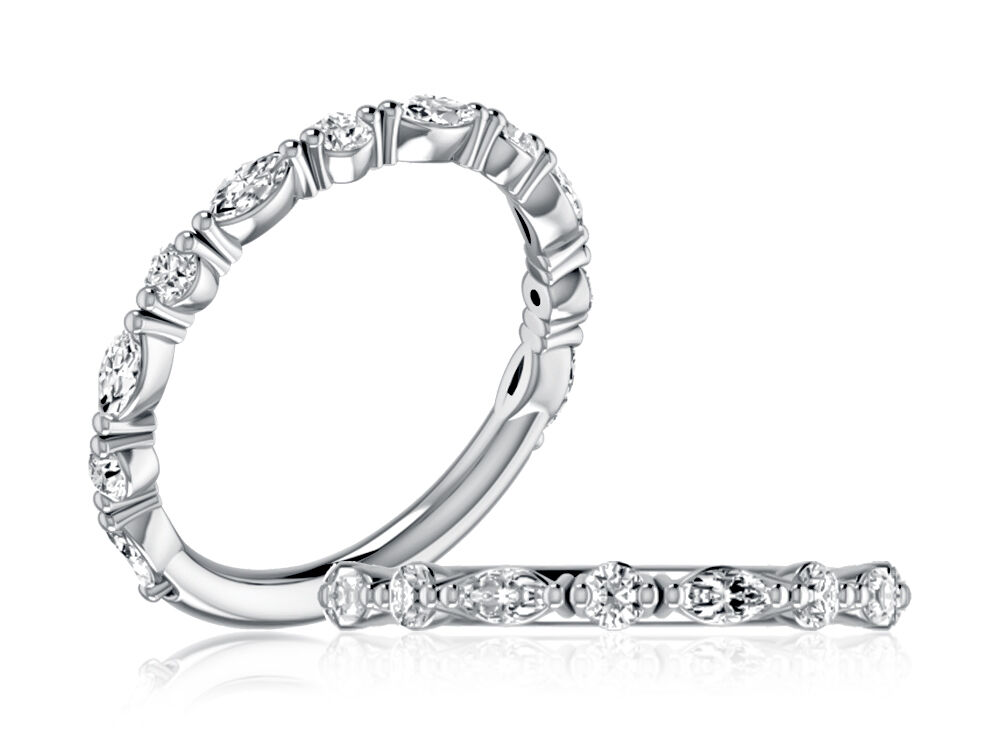 AJAFFE Marquise and Round Diamond Band