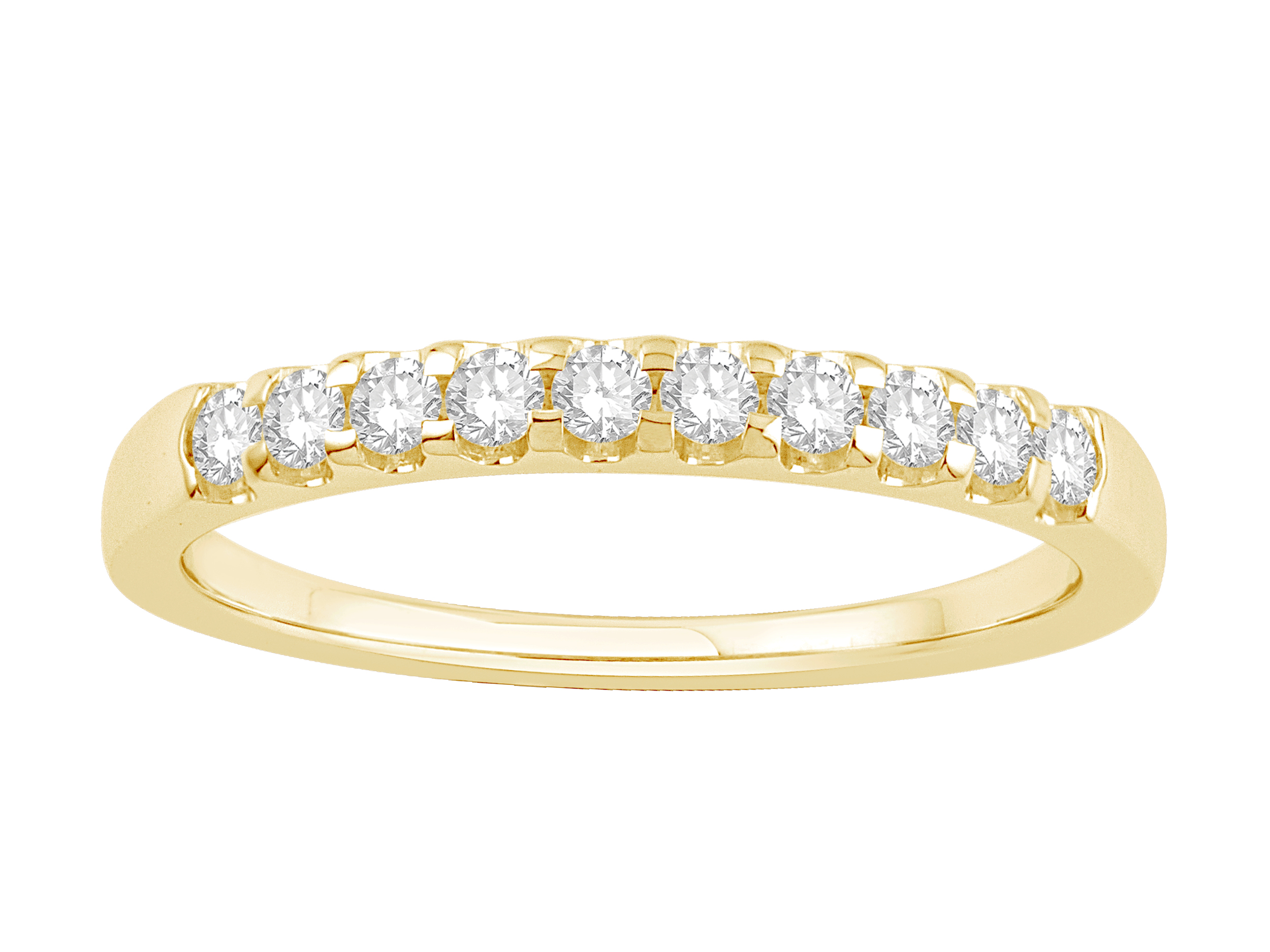 14K Yellow Gold Diamond Wedding Band