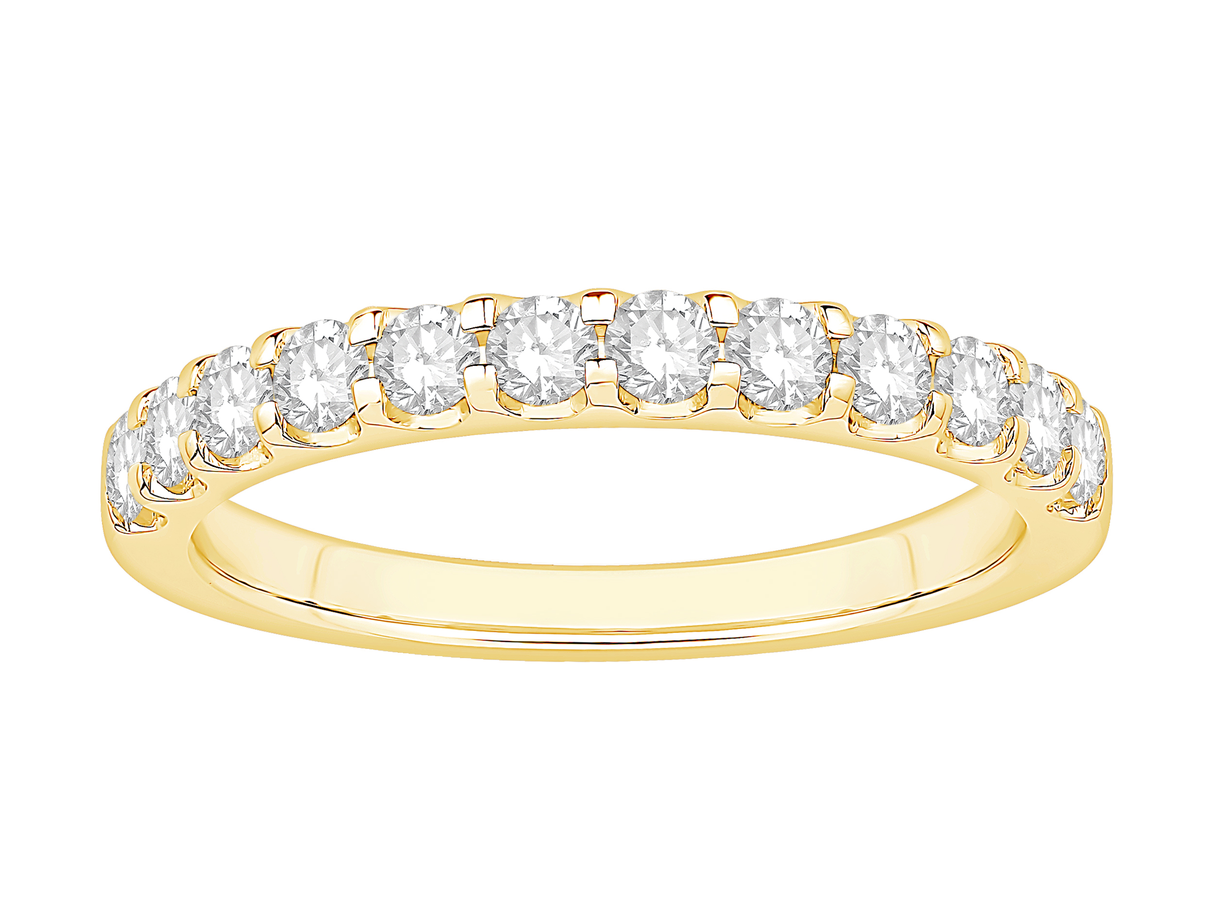 14K Yellow Gold Diamond Wedding Band