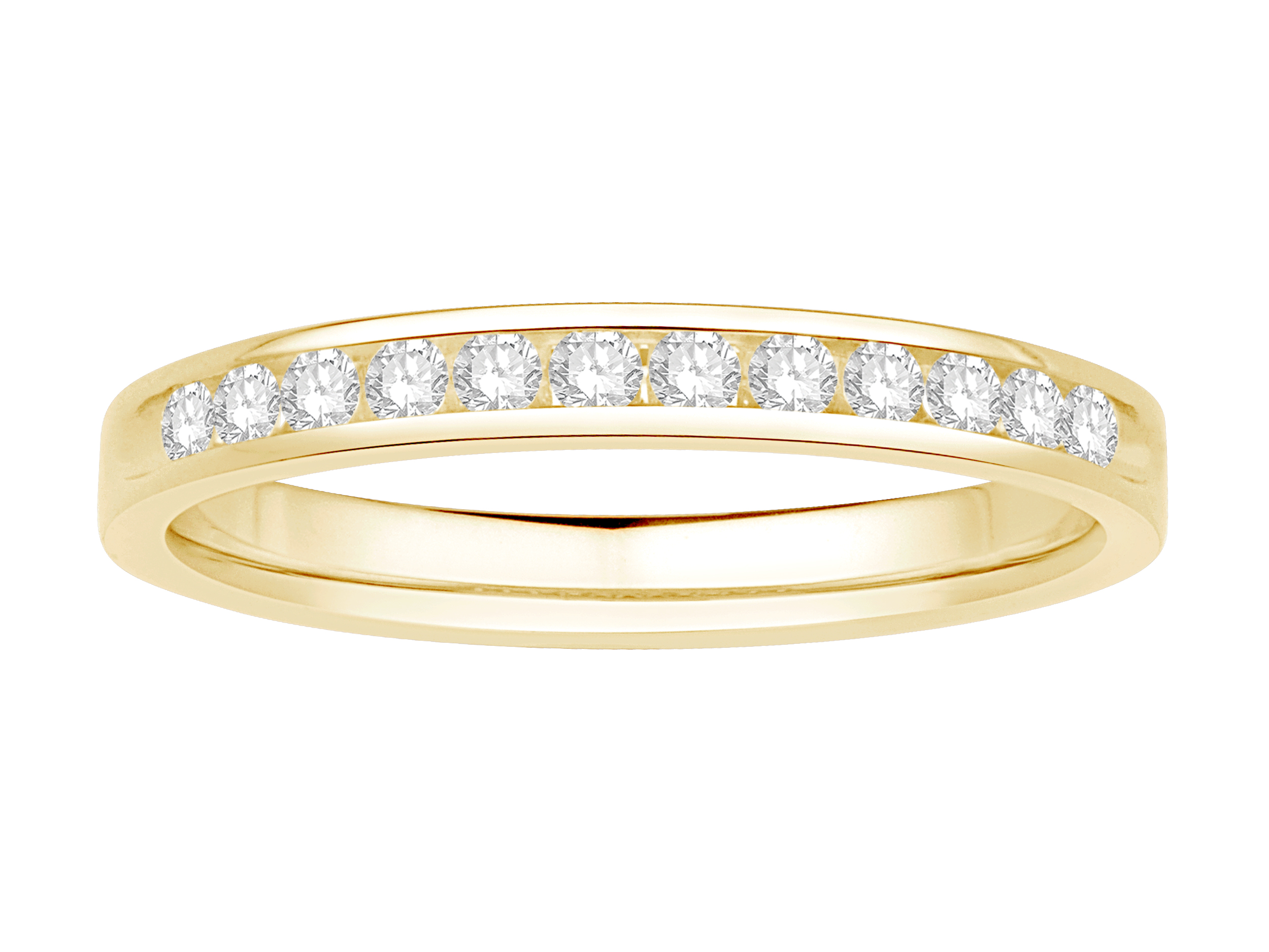 14K Yellow Gold Diamond Wedding Band