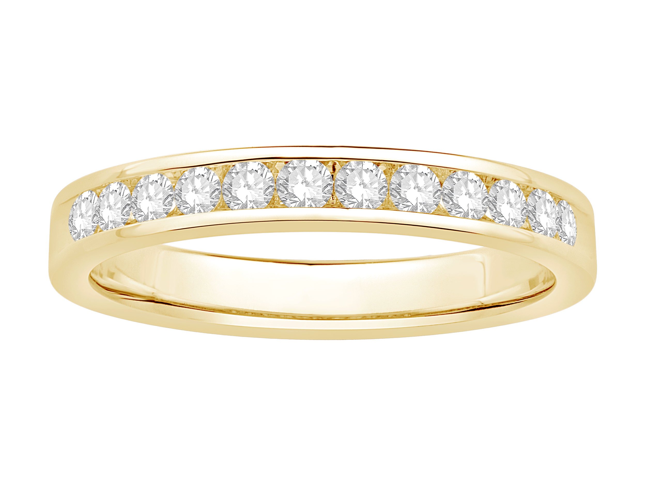 14K Yellow Gold Diamond Wedding Band