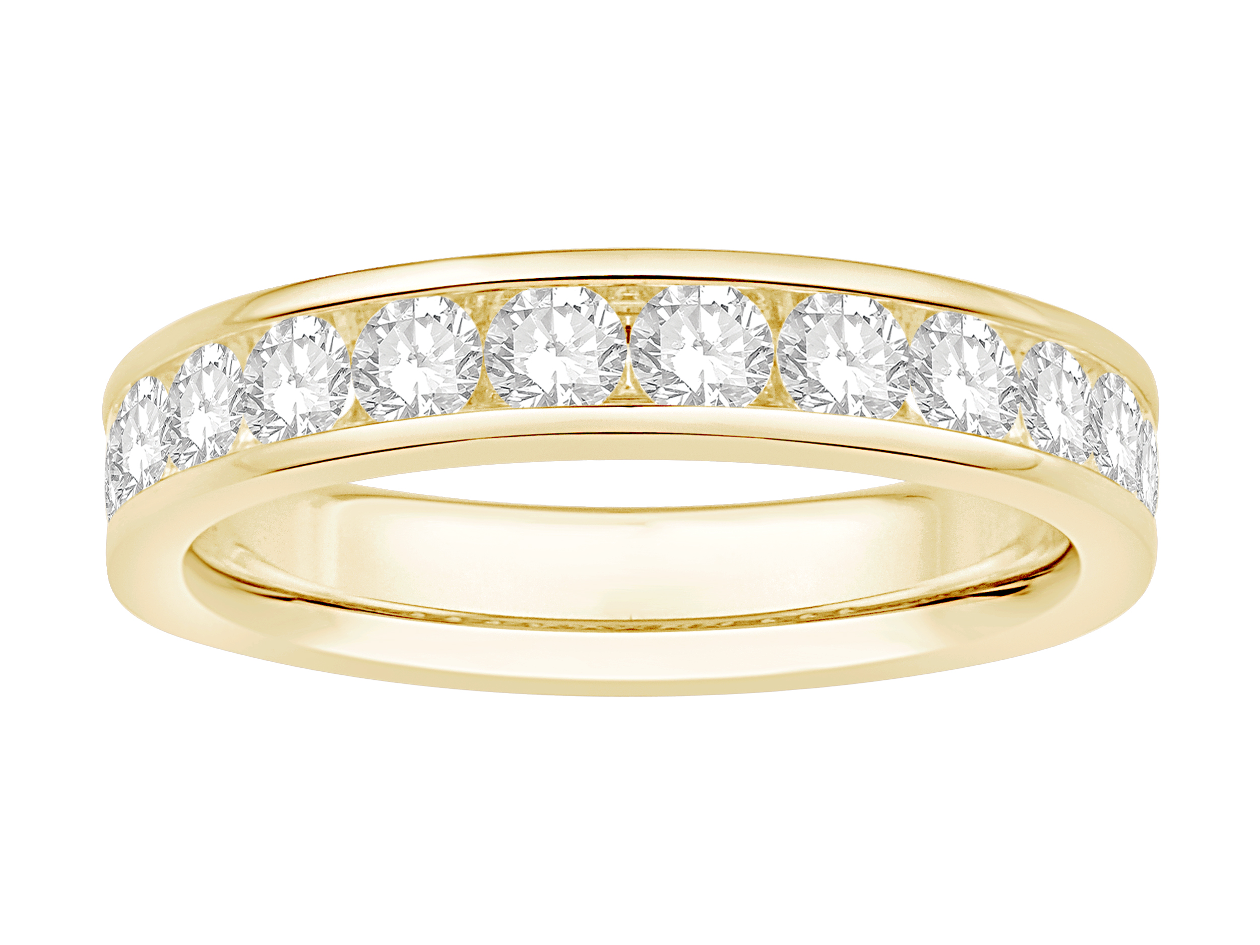 14K Yellow Gold Diamond Wedding Band