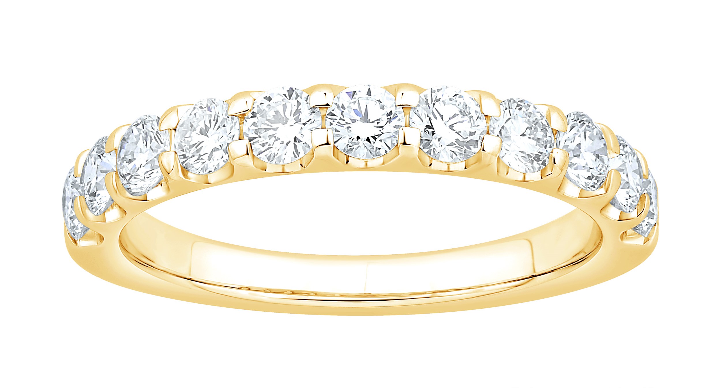 14K Yellow Gold Diamond Wedding Band