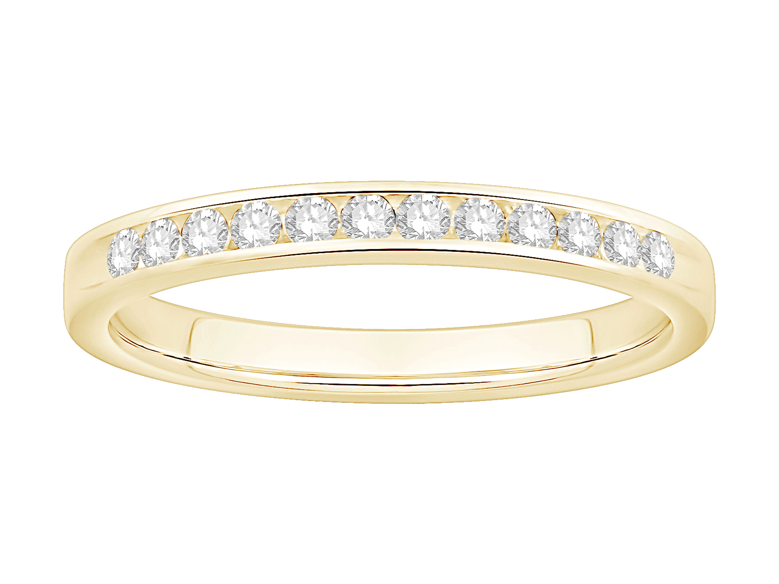 14K Yellow Gold Diamond Wedding Band