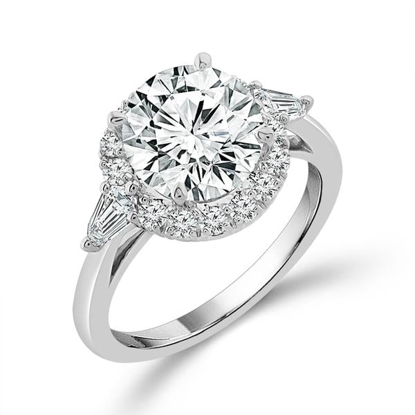 14K White Gold Lab Diamond Engagement Ring