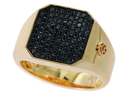 MENS BLK DIA RING