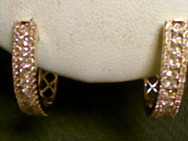 TRPL ROW PAVE HOOP ER