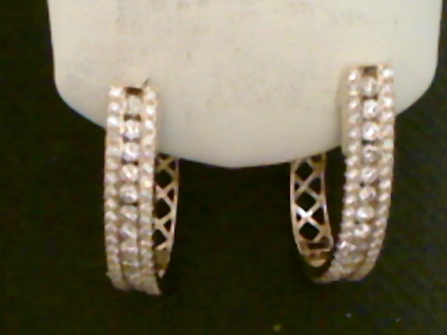 TRPL ROW PAVE HOOP ER